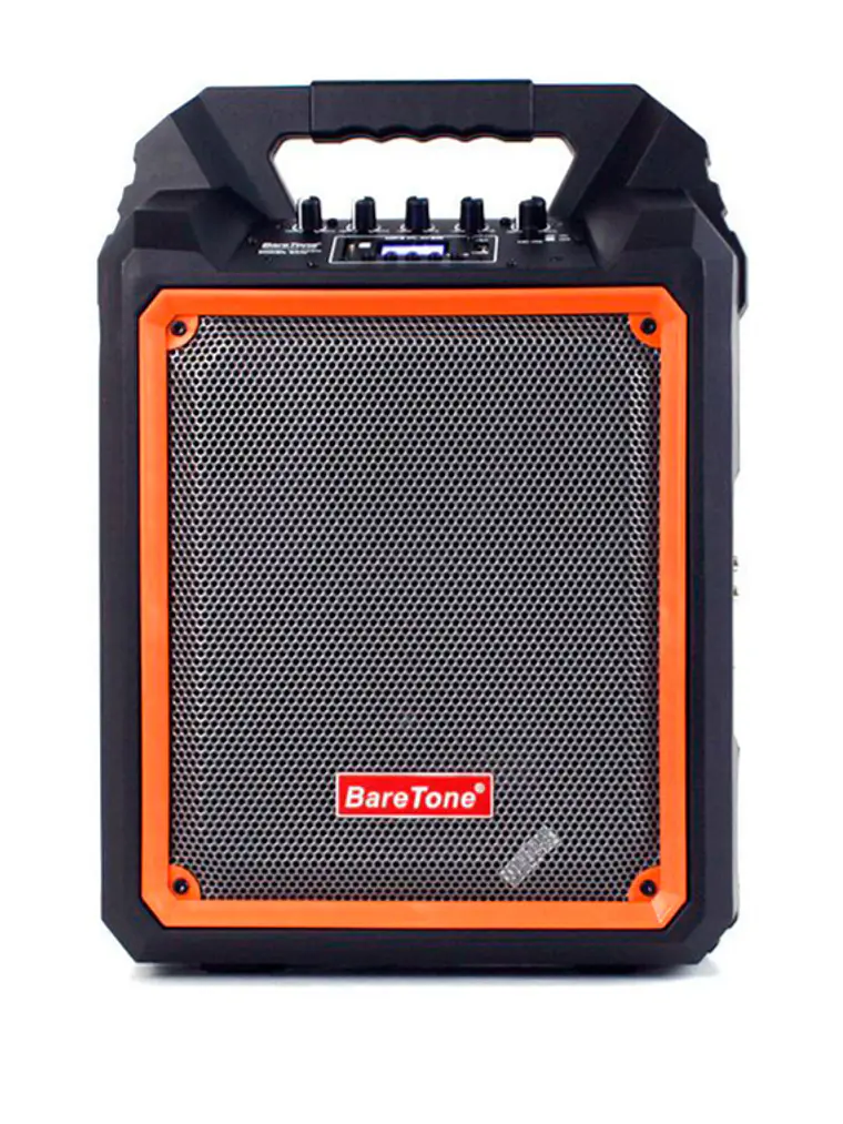 Parlante Portátil Baretone MAX-10M 100W Bluetooth con 2 Micrófonos Inalámbricos Karaoke 1