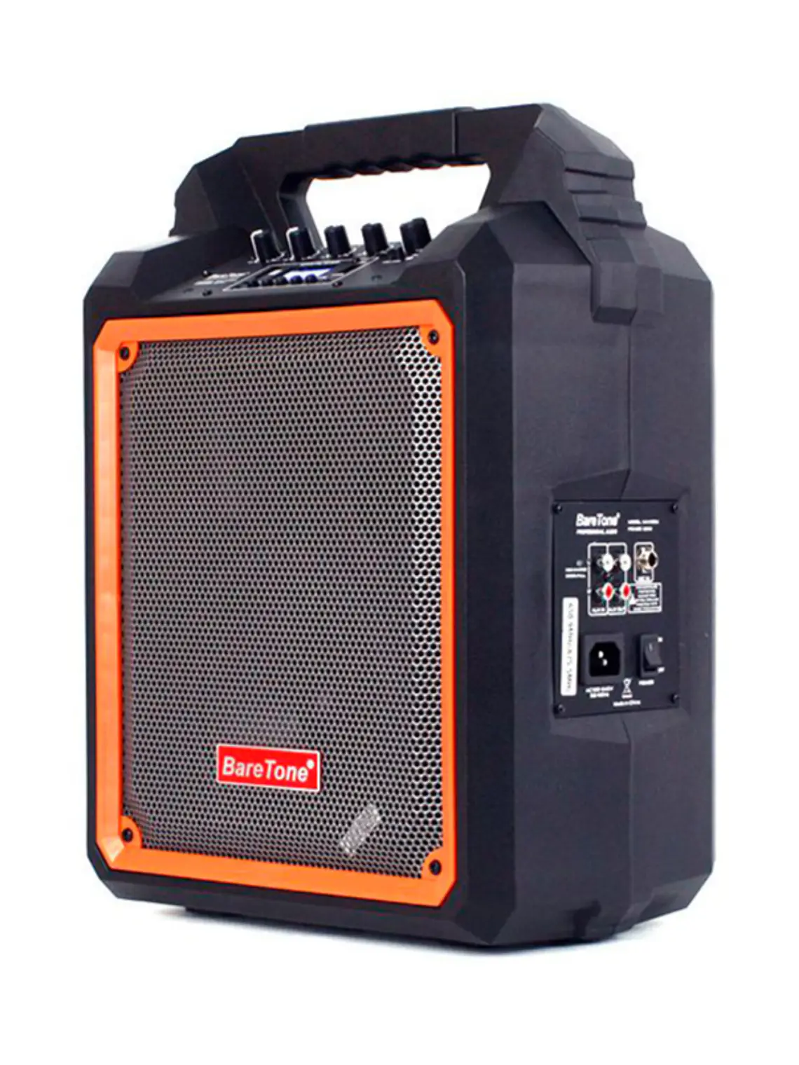 Parlante Portátil Baretone MAX-10M 100W Bluetooth con 2 Micrófonos Inalámbricos Karaoke 2