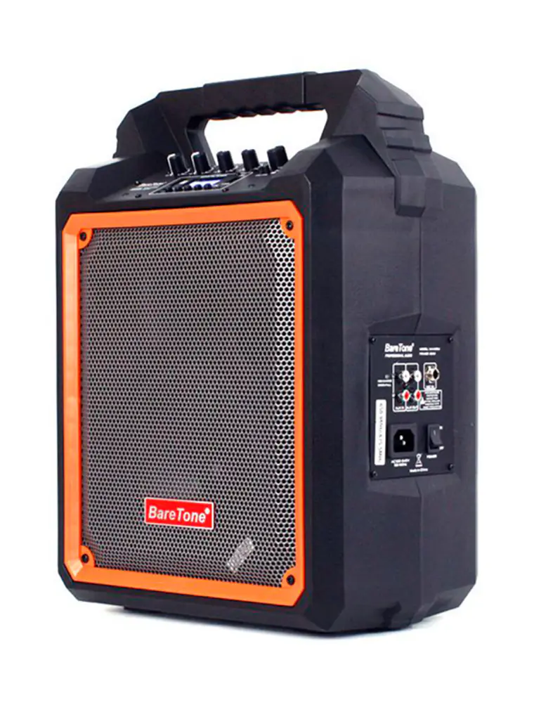 Parlante Portátil Baretone MAX-10M 100W Bluetooth con 2 Micrófonos Inalámbricos Karaoke 2