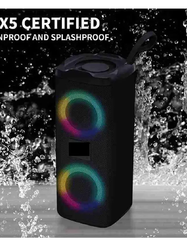 Parlante Bluetooth REVOLVE IPX5 Portátil 10W con Graves Potentes Radio FM USB y Bluetooth 5.0 3