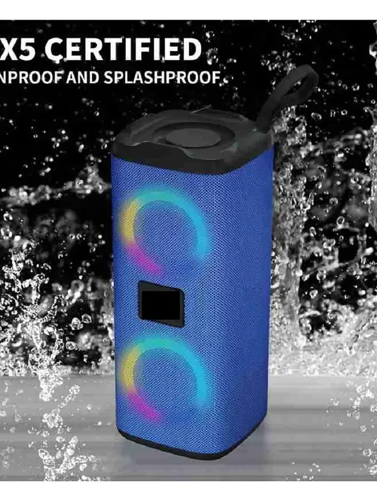 Parlante Bluetooth REVOLVE IPX5 Portátil 10W con Graves Potentes Radio FM USB y Bluetooth 5.0 4