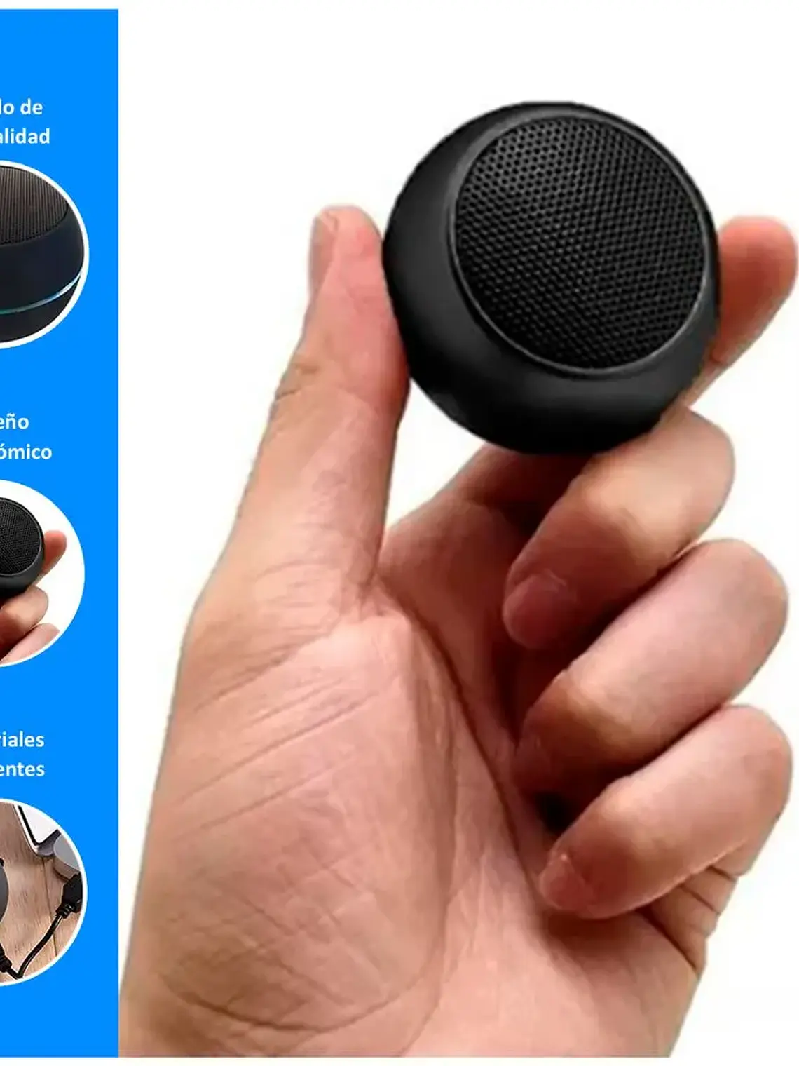 Mini Parlante Portátil Bluetooth Inalámbrico D-M3 con Sonido Estéreo y Control Básico 3