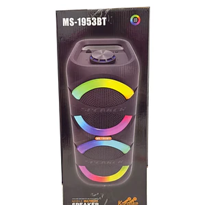 Parlante Bluetooth MS1953 BT FM USB Portátil con Radio FM y Entrada Flash USB 