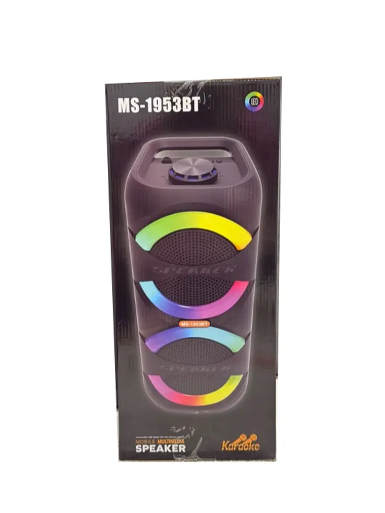 Parlante Bluetooth MS1953 BT FM USB Portátil con Radio FM y Entrada Flash USB  1