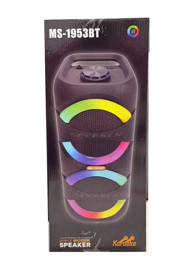 Parlante Bluetooth MS1953 BT FM USB Portátil con Radio FM y Entrada Flash USB  2