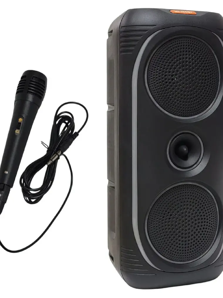 Parlante Bluetooth MS-2041BT 50W con Luces RGB Karaoke Micrófono USB FM 2