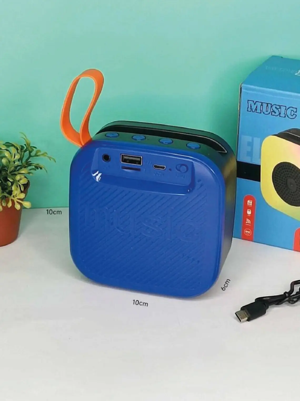 Mini Parlante Bluetooth X-16 Portátil con Luces RGB y Batería Recargable 3