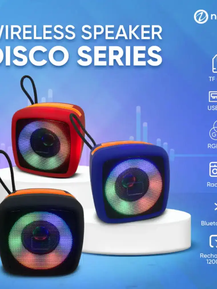Parlante Bluetooth X-911 Portátil Recargable con Luces LED USB TWS 3