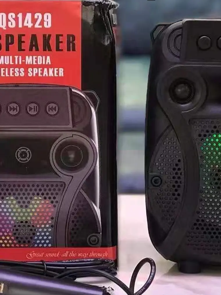 Parlante Bluetooth ZQS-1429 Portátil con Micrófono RGB Karaoke USB FM 6