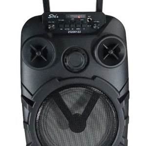 Altavoz Portátil Bluetooth SING-E ZQS8122 de 8 Pulgadas con Luces LED, Micrófono y Ruedas para Karaoke y Fiestas