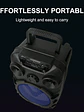Altavoz Portátil Bluetooth SING-E ZQS8122 de 8 Pulgadas con Luces LED, Micrófono y Ruedas para Karaoke y Fiestas - Miniatura 4