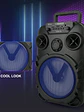 Altavoz Portátil Bluetooth SING-E ZQS8122 de 8 Pulgadas con Luces LED, Micrófono y Ruedas para Karaoke y Fiestas - Miniatura 5