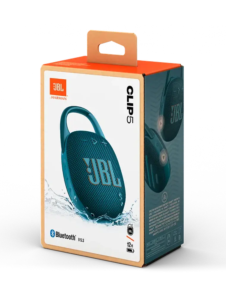 Parlante Bluetooth JBL Clip 5 Impermeable Ultraportátil IP67 con JBL Pro Sound 14
