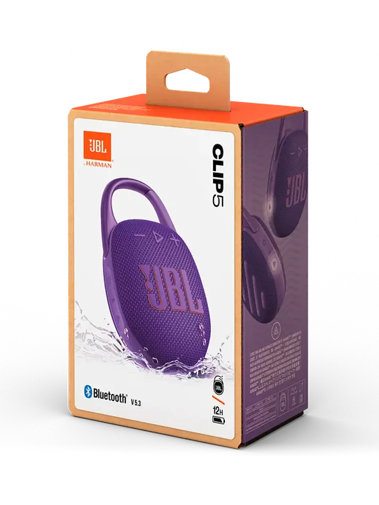 Parlante Bluetooth JBL Clip 5 Impermeable Ultraportátil IP67 con JBL Pro Sound 16