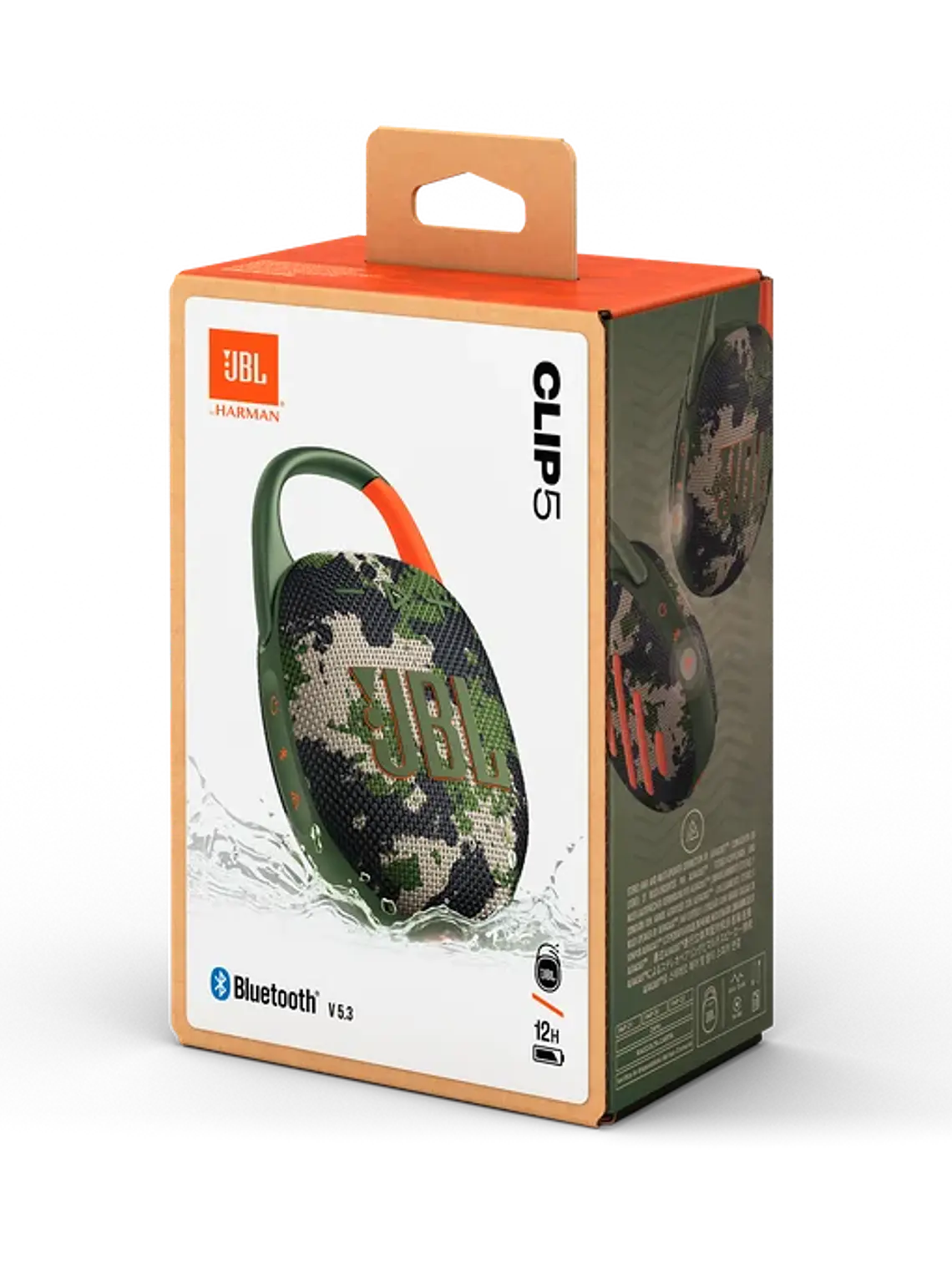Parlante Bluetooth JBL Clip 5 Impermeable Ultraportátil IP67 con JBL Pro Sound 22