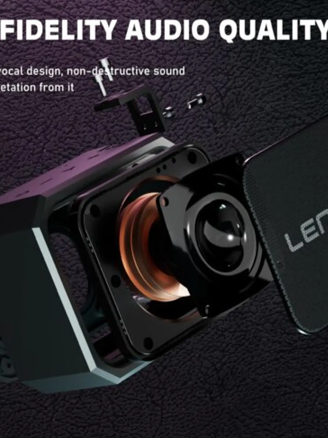 Parlante Bluetooth Lenyes S105 Portátil 5W IPX7 Resistente al Agua con Tecnología TWS y 8 Horas de Batería 3