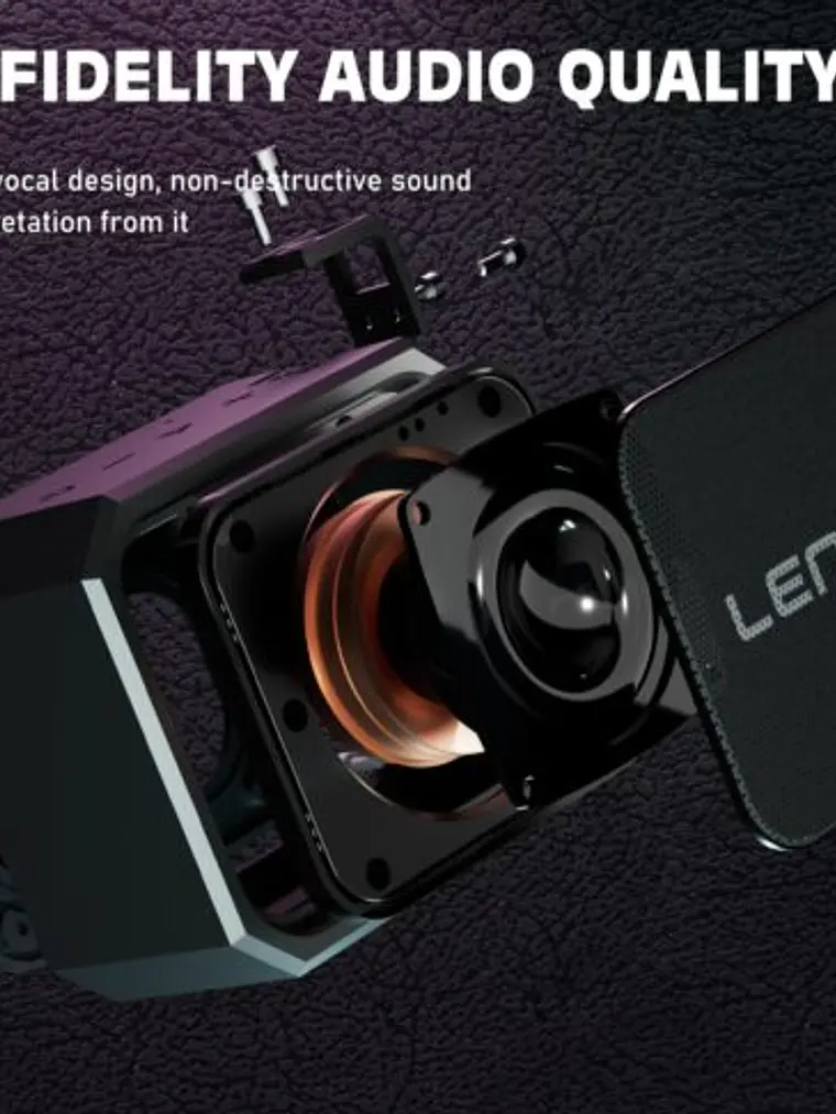 Parlante Bluetooth Lenyes S105 Portátil 5W IPX7 Resistente al Agua con Tecnología TWS y 8 Horas de Batería 3