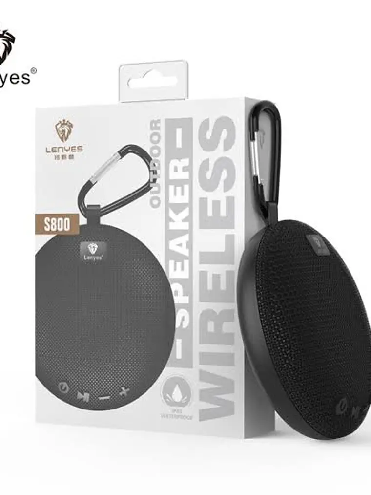 Parlante Bluetooth Lenyes S800 Portátil IPX5 Resistente al Agua con Micrófono y Sonido HD 1