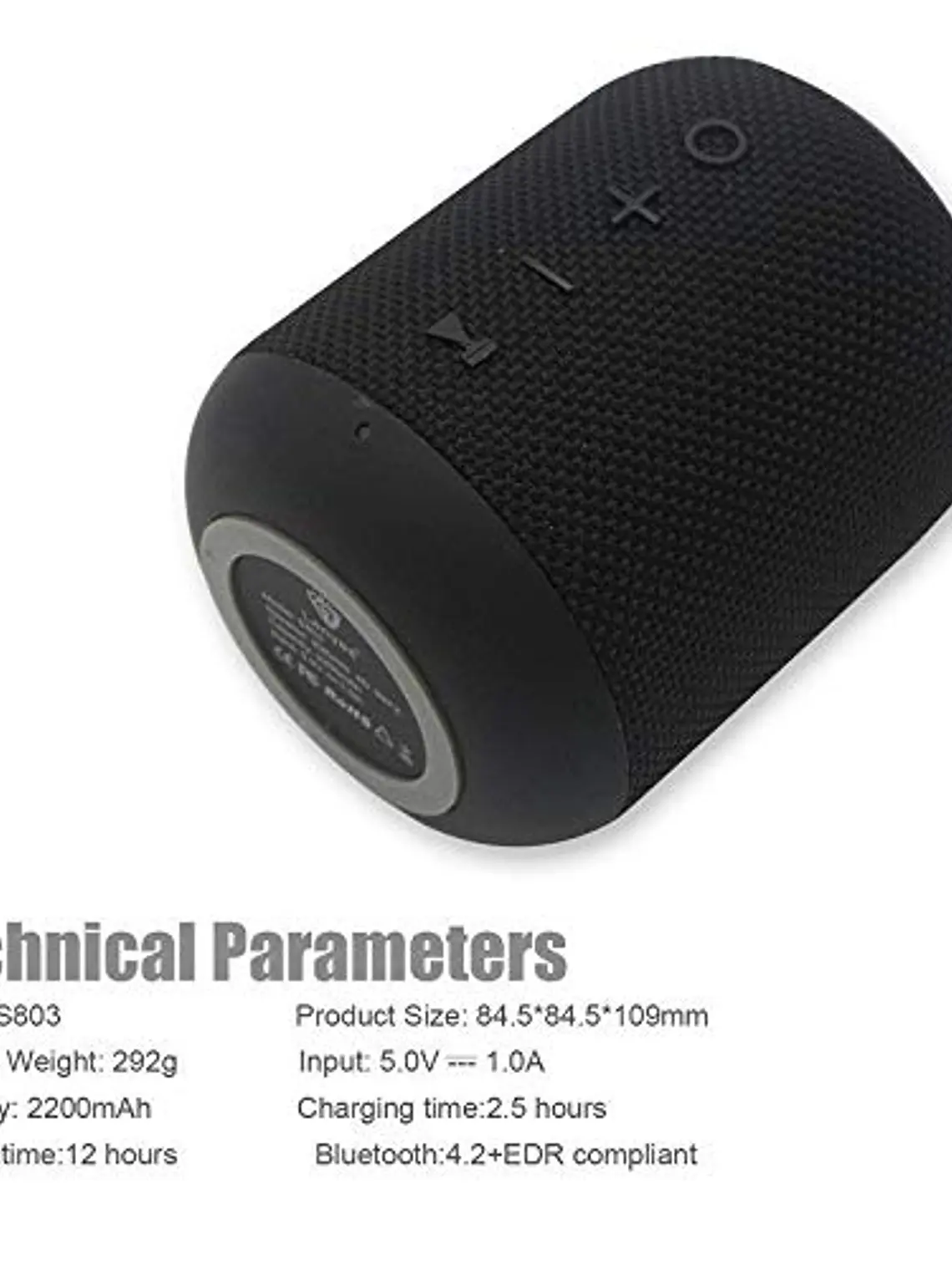 Parlante Bluetooth Lenyes S803 IPX5 Resistente al Agua con Sonido HD y 18 Horas de Batería 5
