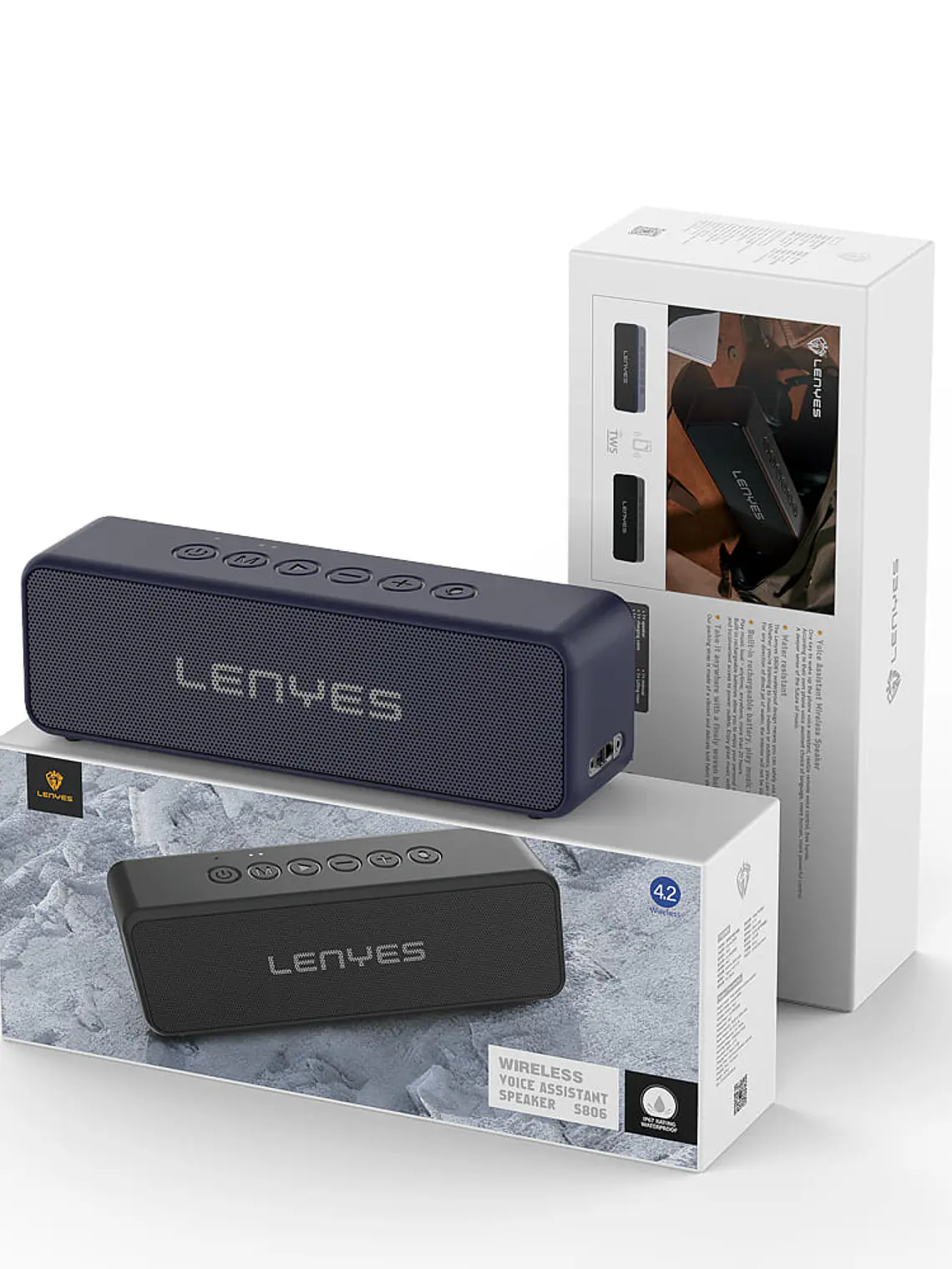 Parlante Bluetooth Lenyes S806 20W IP67 Resistente al Agua con TWS NFC y 10 Horas de Batería 5