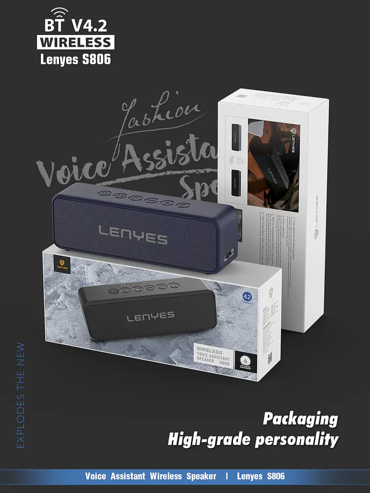 Parlante Bluetooth Lenyes S806 20W IP67 Resistente al Agua con TWS NFC y 10 Horas de Batería 10