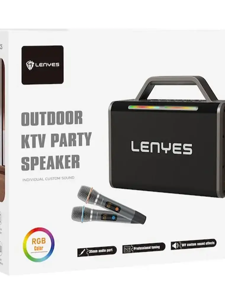 Parlante Bluetooth Lenyes S835 200W Inalámbrico con Micrófono UHF y Batería 24000mAh 3