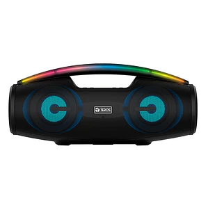 Parlante Bluetooth Teros TE-6042N 20W con Luces LED USB FM y Micro SD Negro