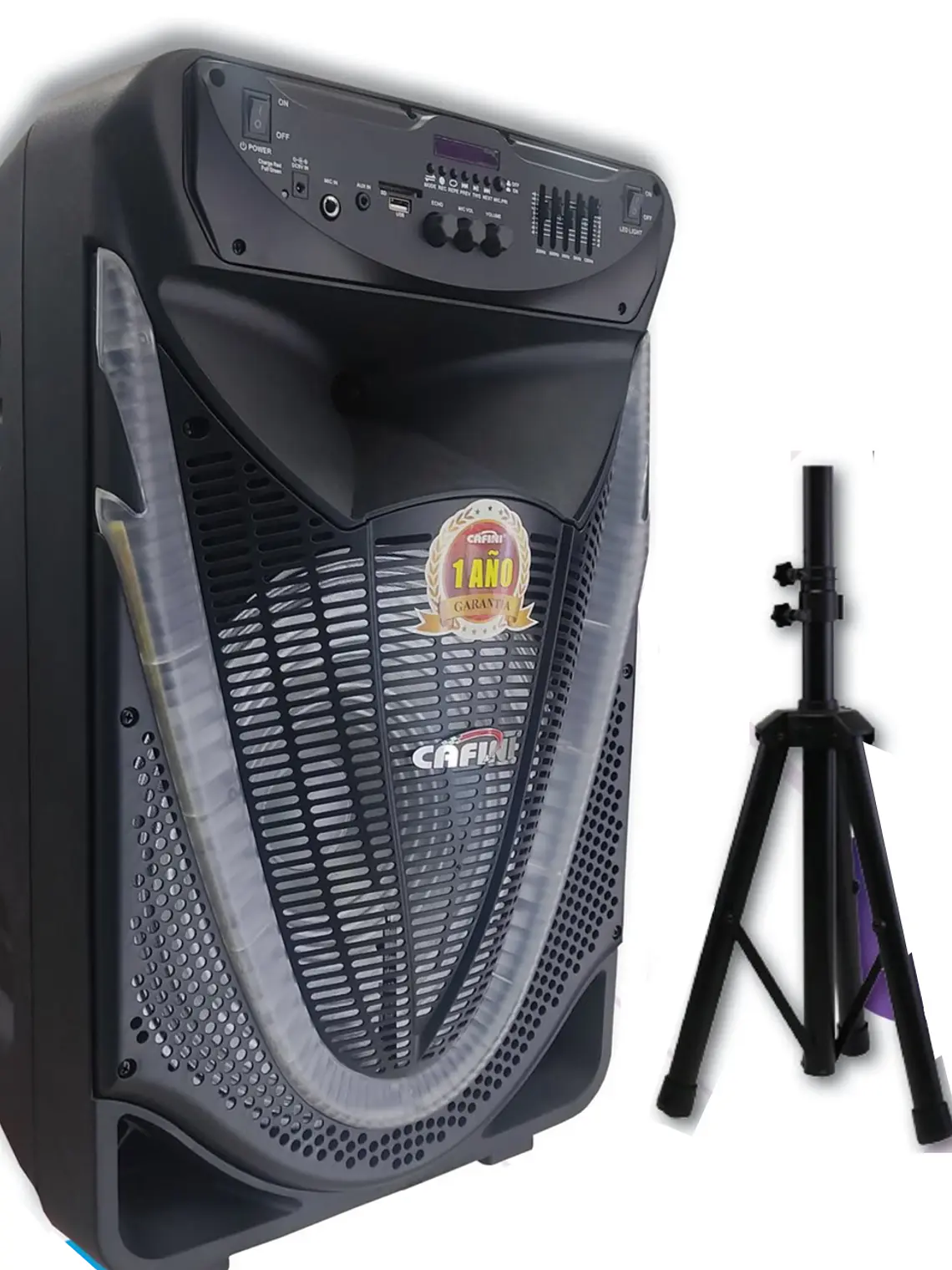 Parlante Portátil Cafini CN-S2716FM-BT con Trípode y Micrófono Bluetooth Potencia 18000W 1