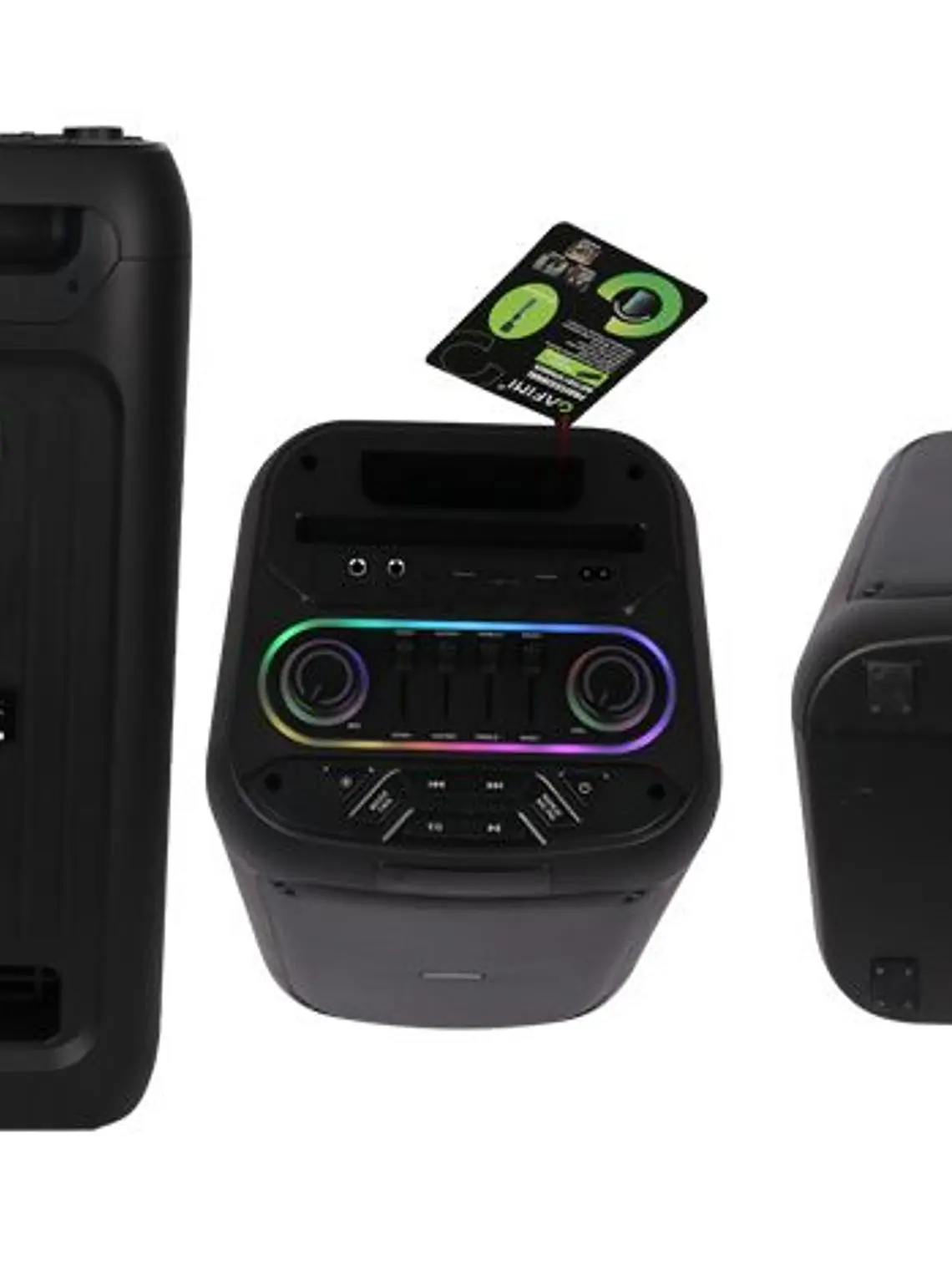 Parlante Bluetooth Cafini CN-S6033AC 80W con Micrófono Inalámbrico Luz Flame USB TF Karaoke 2