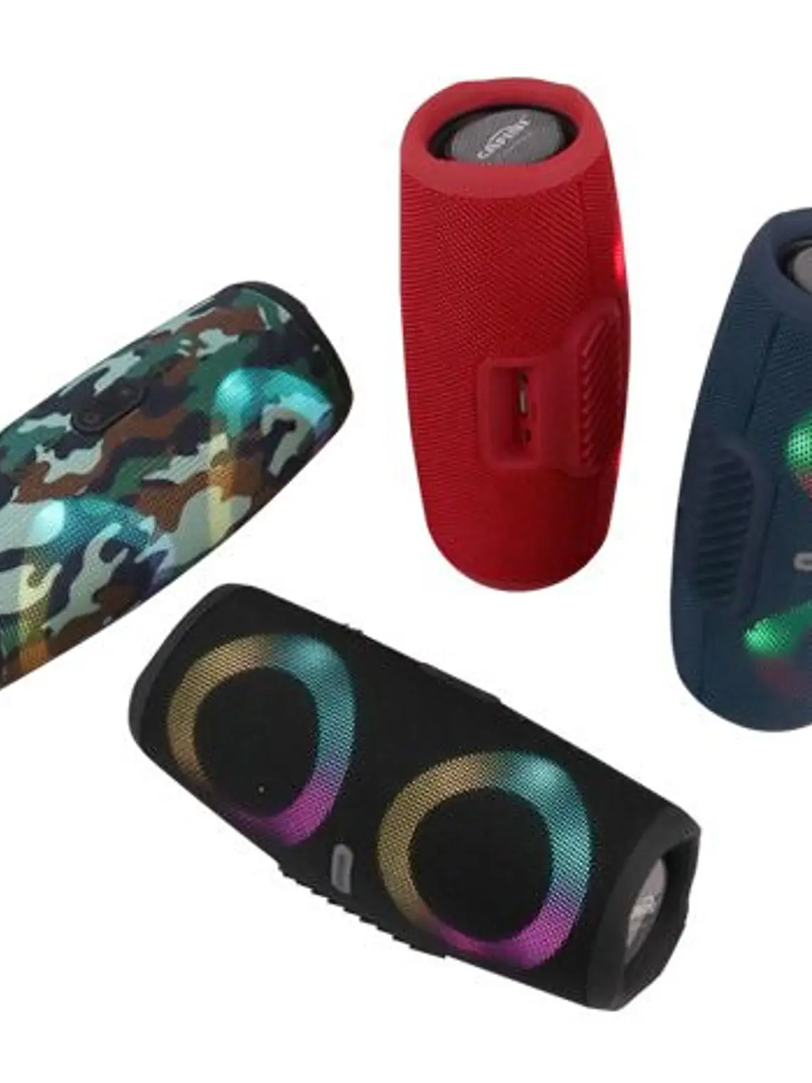 Parlante Bluetooth Cafini FI-S5477FM-BT Portátil USB TF FM AUX con Luces Multicolor 2