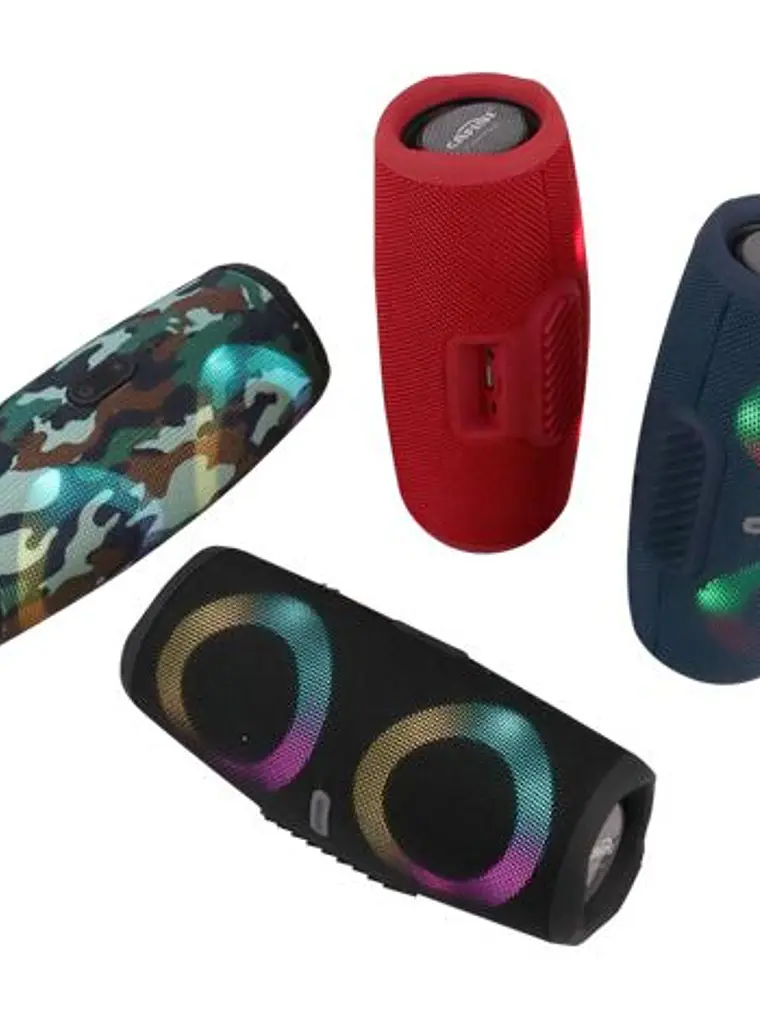 Parlante Bluetooth Cafini FI-S5477FM-BT Portátil USB TF FM AUX con Luces Multicolor 2