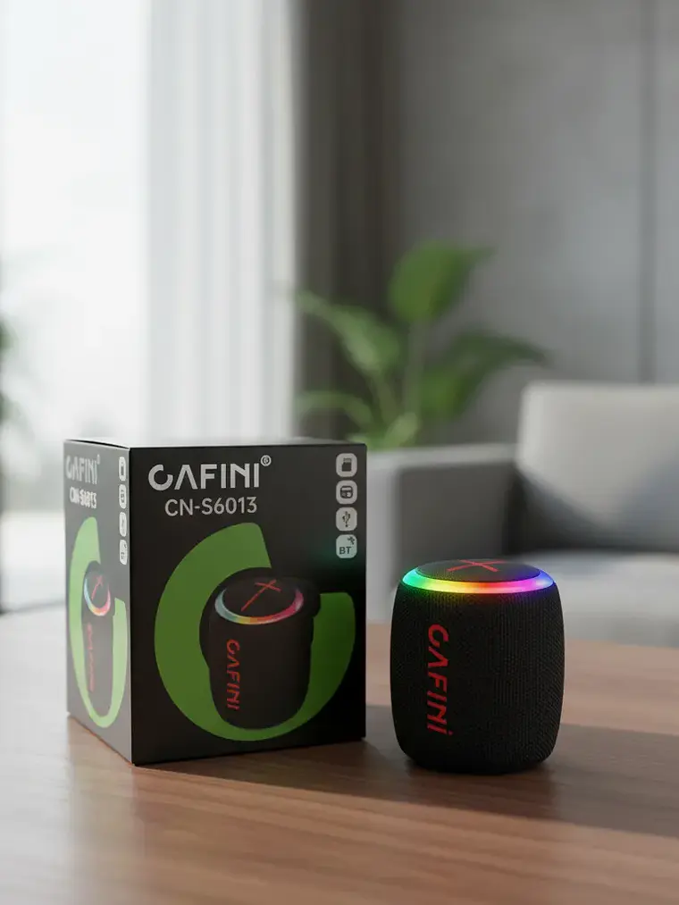 Parlante Bluetooth Portátil Cafini CN-S6013 10W con Luces LED y Batería Recargable 3