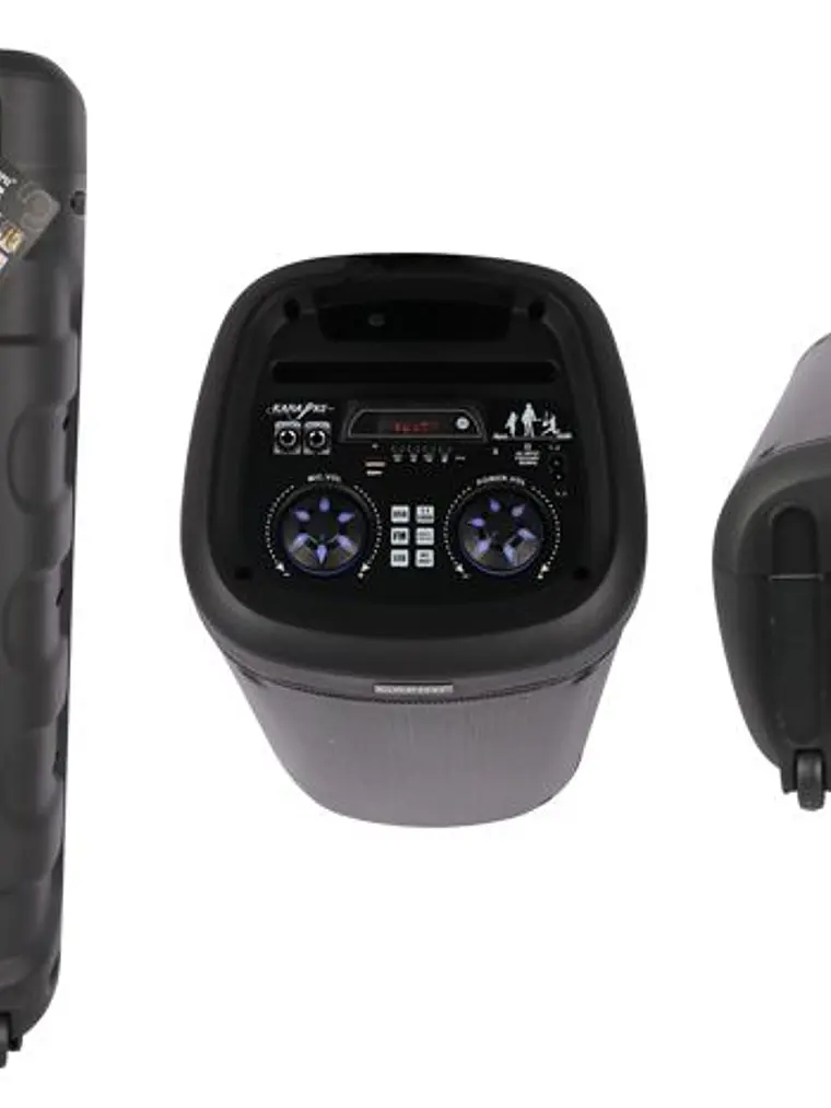Parlante Bluetooth Portátil CN-S6703AC Doble 8 Pulgadas con Micrófono, FM, USB y Luces LED 3
