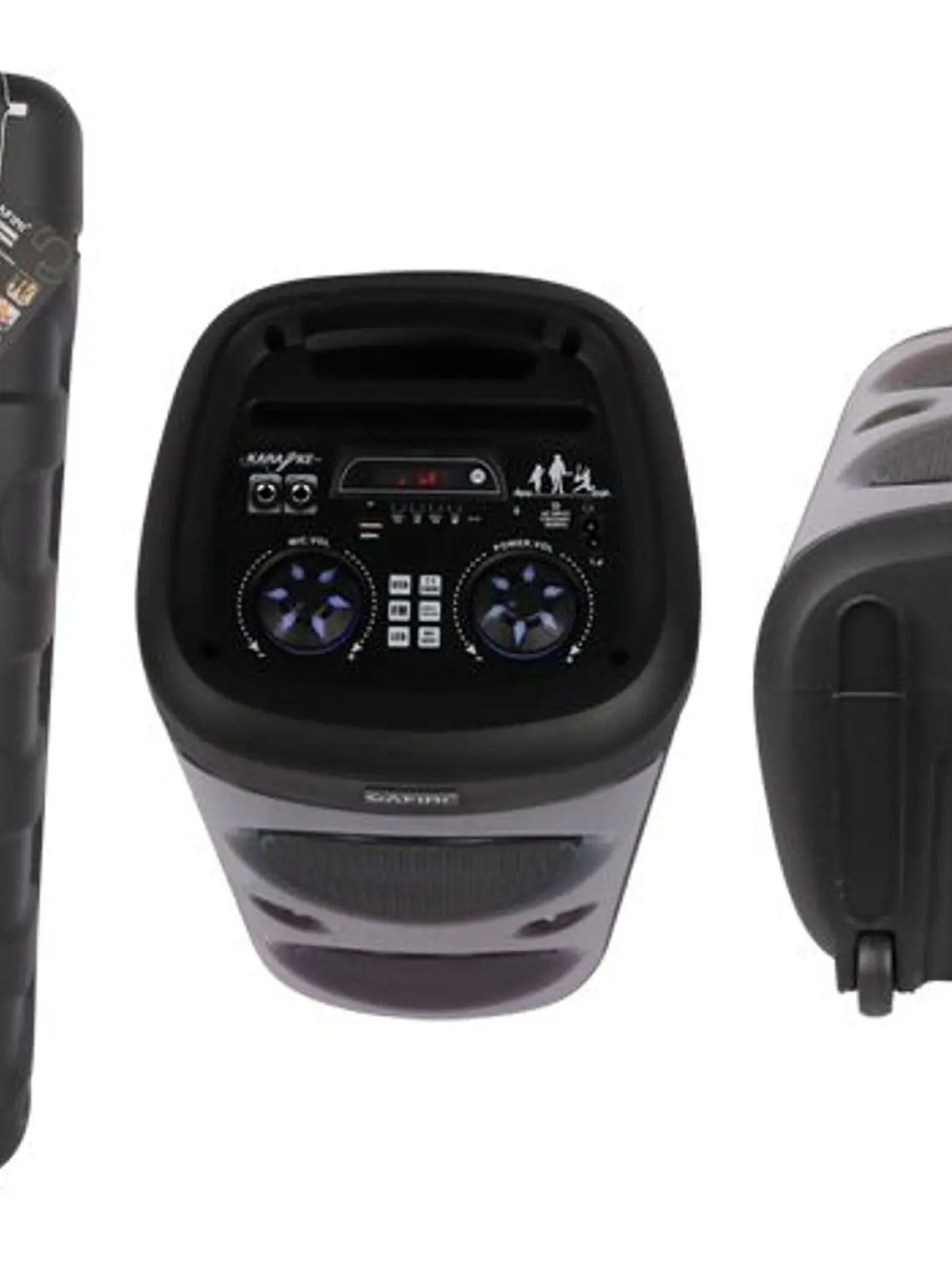 Parlante Bluetooth CN-S6712AC Doble 8 Pulgadas con Micrófono, Radio FM, USB y Luces LED 2