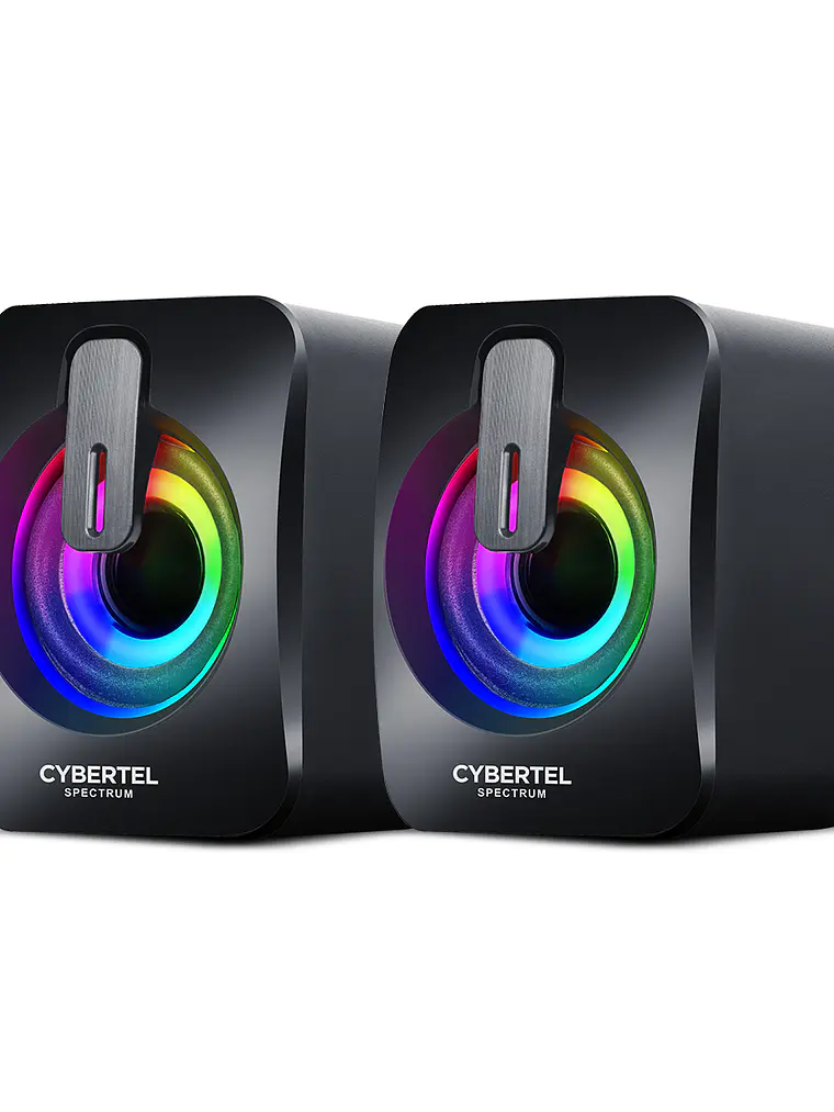 Parlantes Gamer Cybertel Spectrum CBX S303 RGB 2.0 USB Jack 3.5mm para PC y Laptop 2
