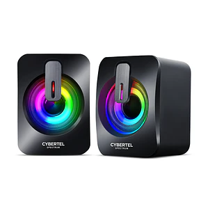 Parlantes Gamer Cybertel Spectrum CBX S303 RGB 2.0 USB Jack 3.5mm para PC y Laptop