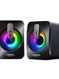 Parlantes Gamer Cybertel Spectrum CBX S303 RGB 2.0 USB Jack 3.5mm para PC y Laptop - thumbnail 1
