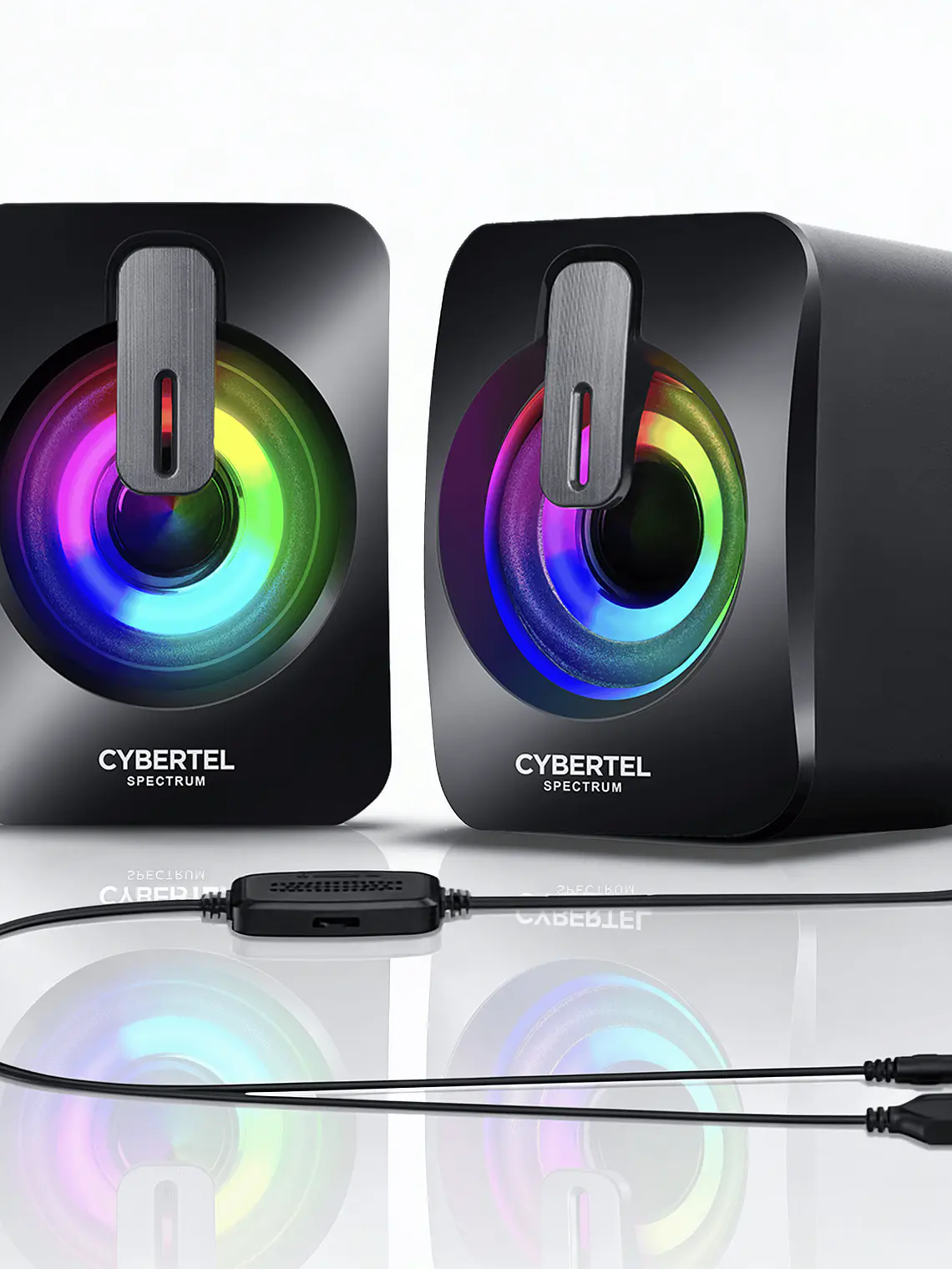 Parlantes Gamer Cybertel Spectrum CBX S303 RGB 2.0 USB Jack 3.5mm para PC y Laptop 5