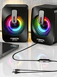 Parlantes Gamer Cybertel Spectrum CBX S303 RGB 2.0 USB Jack 3.5mm para PC y Laptop - thumbnail 6