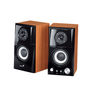 Parlante Genius SP-HF500A II de Madera Hi-Fi 16W RMS para PC, Laptop, TV y Smartphone