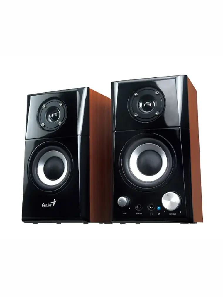 Parlante Genius SP-HF500A II de Madera Hi-Fi 16W RMS para PC, Laptop, TV y Smartphone 2