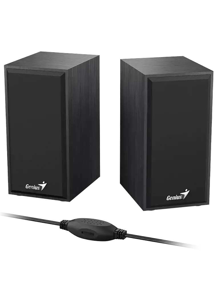 Parlantes Genius SP-HF180 de Madera USB 6W para PC Laptop TV y Smartphone 2