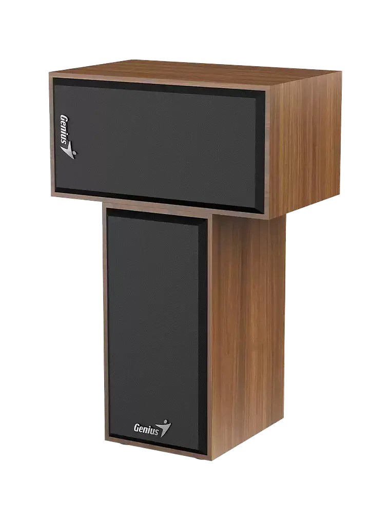 Parlantes Genius SP-HF180 de Madera USB 6W para PC Laptop TV y Smartphone 8