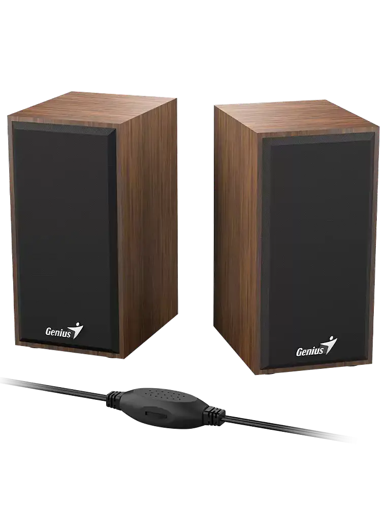 Parlantes Genius SP-HF180 de Madera USB 6W para PC Laptop TV y Smartphone 6