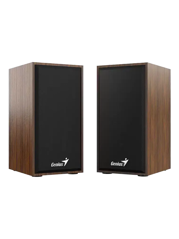 Parlantes Genius SP-HF180 de Madera USB 6W para PC Laptop TV y Smartphone 5