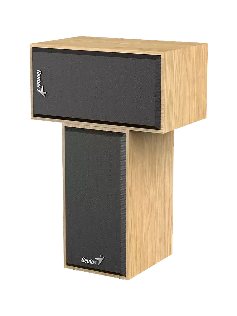 Parlantes Genius SP-HF180 de Madera USB 6W para PC Laptop TV y Smartphone 12