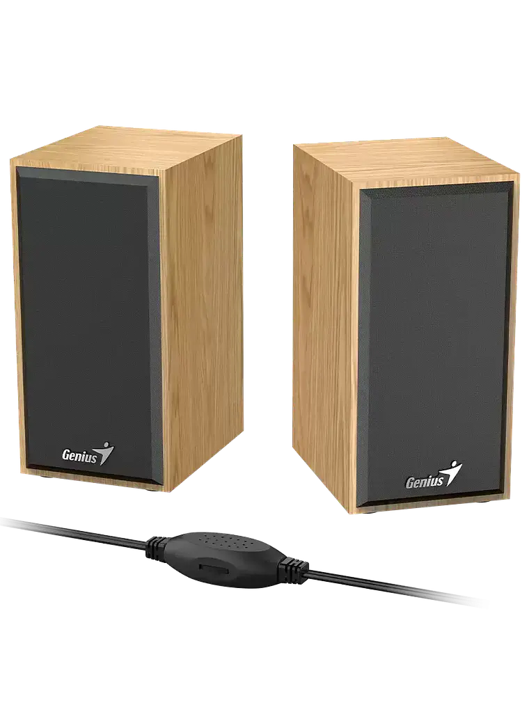 Parlantes Genius SP-HF180 de Madera USB 6W para PC Laptop TV y Smartphone 10
