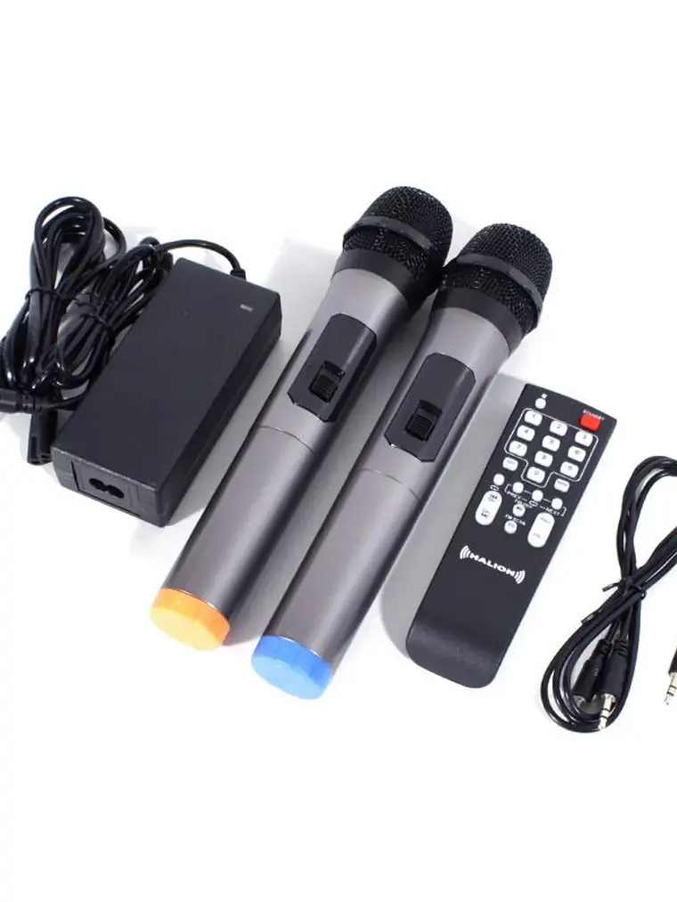 Parlante Portátil Halion Zumba HA-2014 1200W Bluetooth con Batería y 2 Micrófonos Inalámbricos 4