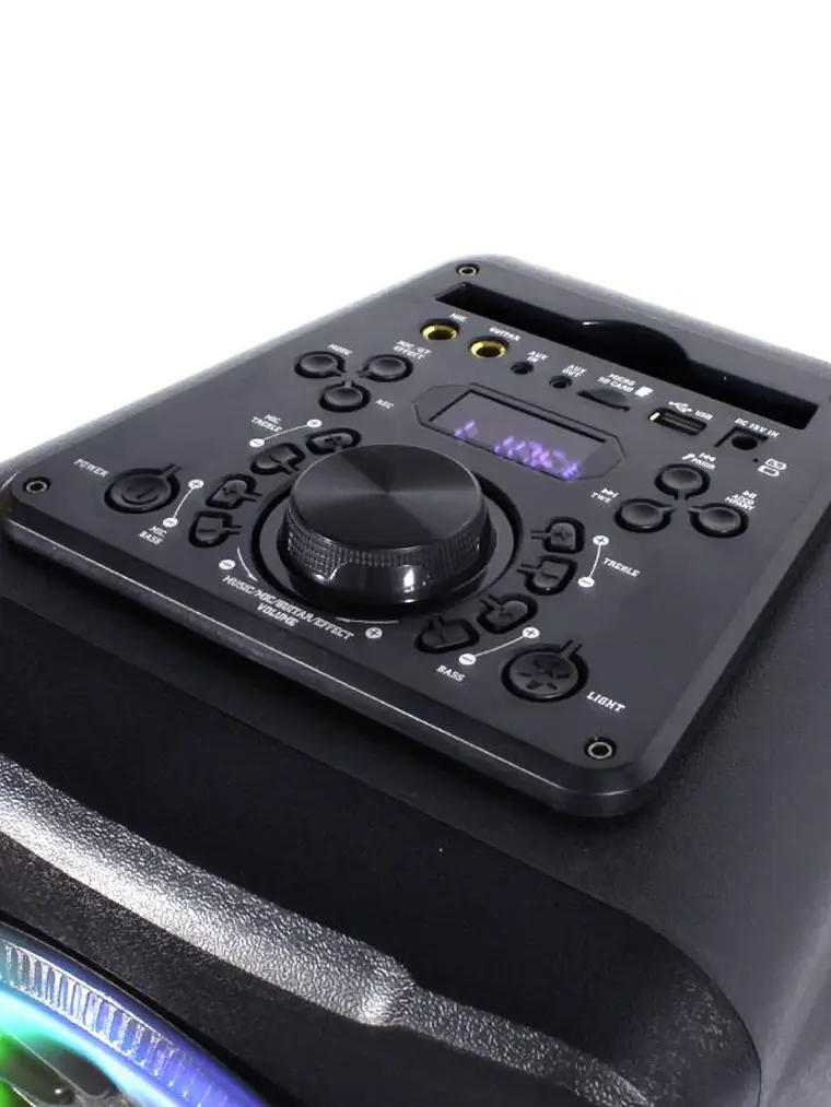 Parlante Portátil Halion Zumba HA-2014 1200W Bluetooth con Batería y 2 Micrófonos Inalámbricos 6