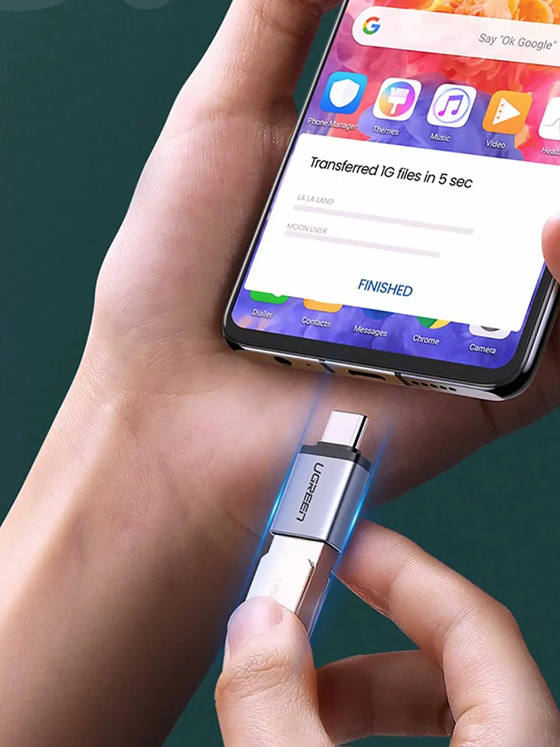 Adaptador OTG UGREEN USB-C a USB 3.0 5Gbps Modelo 50283 para Celular, Tablet y Laptop 4